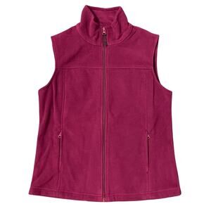 Natural Reflections Fleece Vest Full Zip Outdoor Casual Soft Purple Women's sz S